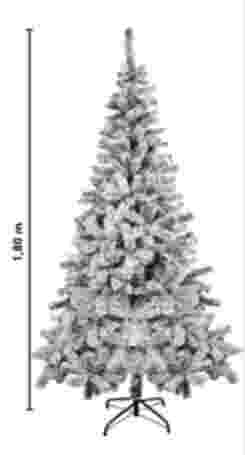 ARVORE NATAL FLOCO NEVE 1,80M 800GALHOS